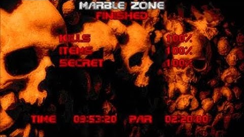 DOOM 2 - Doom Zero (Map 3: Marble Zone): Ultra Violence 100%
