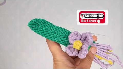 Easy Macrame Flower!! How to use macrame scrap!!