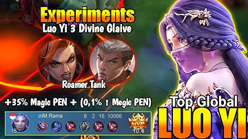 Luo Yi 3x Divine Glaive OP!! Insane Massive Damage | Luo Yi Best Build Top 1 Global 2022 - MLBB