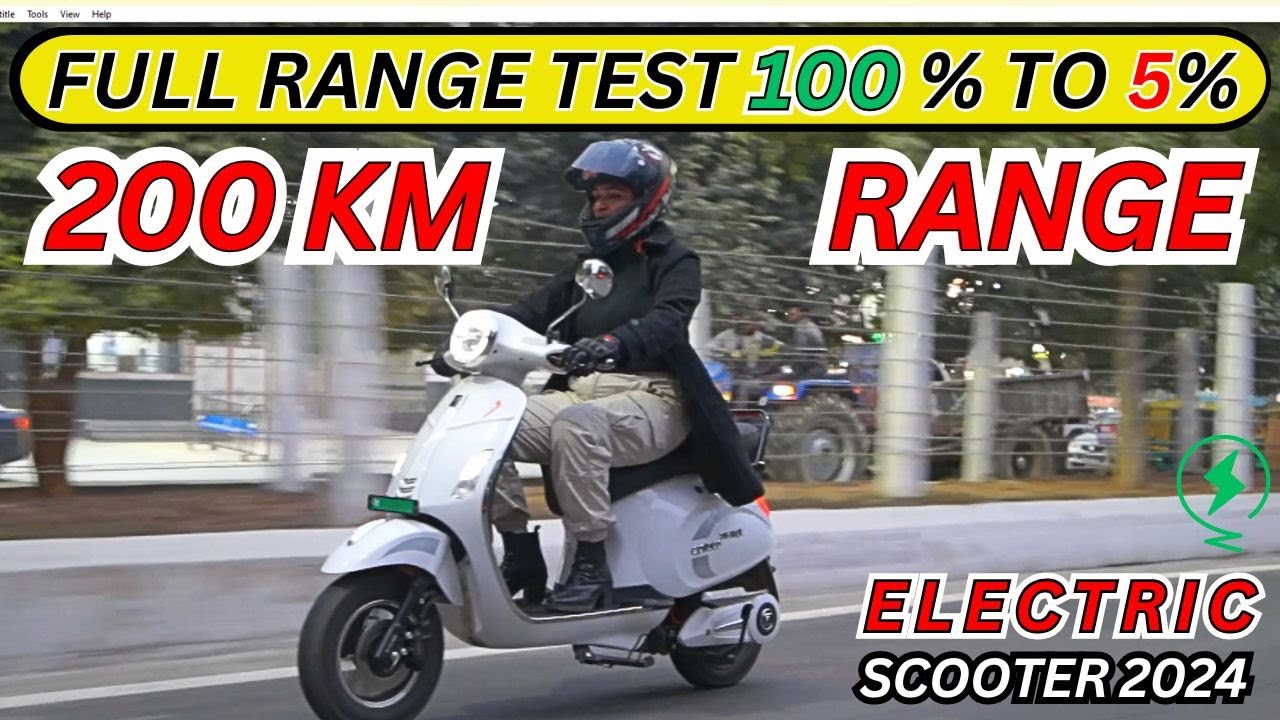 Best Electric Scooter  2024 With 200 KMs RANGE - Pure EV epluto 7G Max Real Life Range Test ? 
