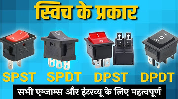 Spst Spdt Dpst Dpdt switches | Types of switches