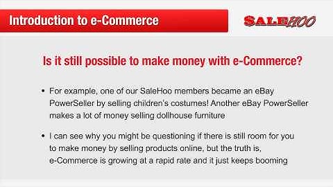 salehoo -  Introduction to Ecommerce