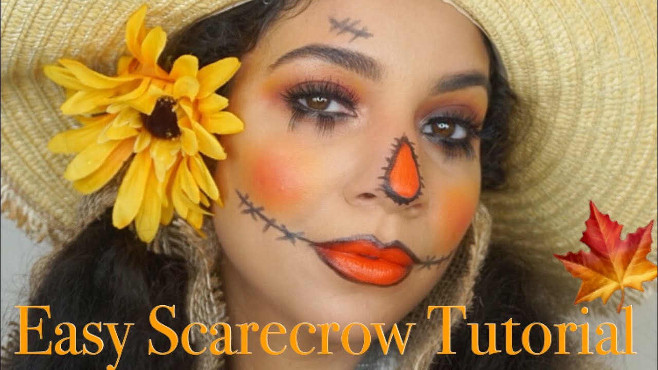 Cute Easy Scarecrow Makeup - Halloween Tutorial - Kindly Unspoken