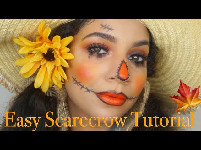 Cute Easy Scarecrow Makeup - Halloween Tutorial - Kindly Unspoken