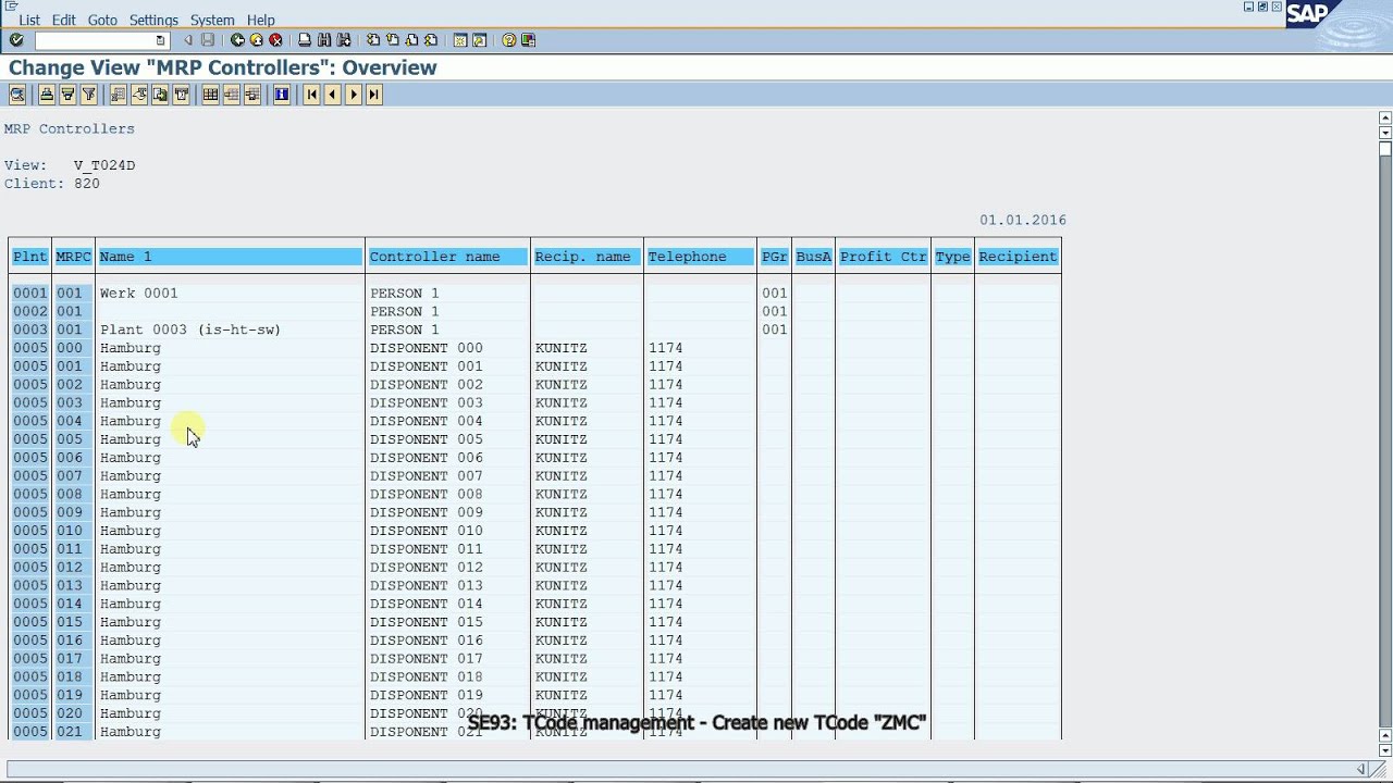 day book report in sap tcode