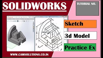 SolidWorks Practice Exercises 3 | SOLIDWORKS Tutorial for beginners