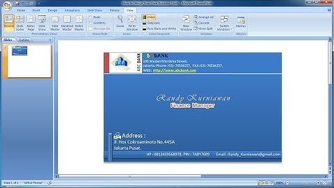 PowerPoint Training |How to Design Your Own Business Cards