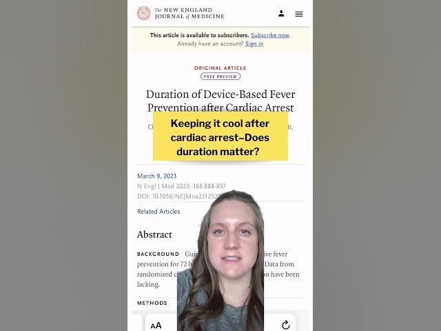 Outline Video ♥️ Keeping it cool after cardiac arrest
