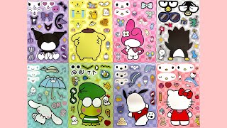 [ToyASMR] Decorate with Sticker Book Dress Up : Hello Kitty, Kuromi, My Melody, Pompompurin,Pochacco