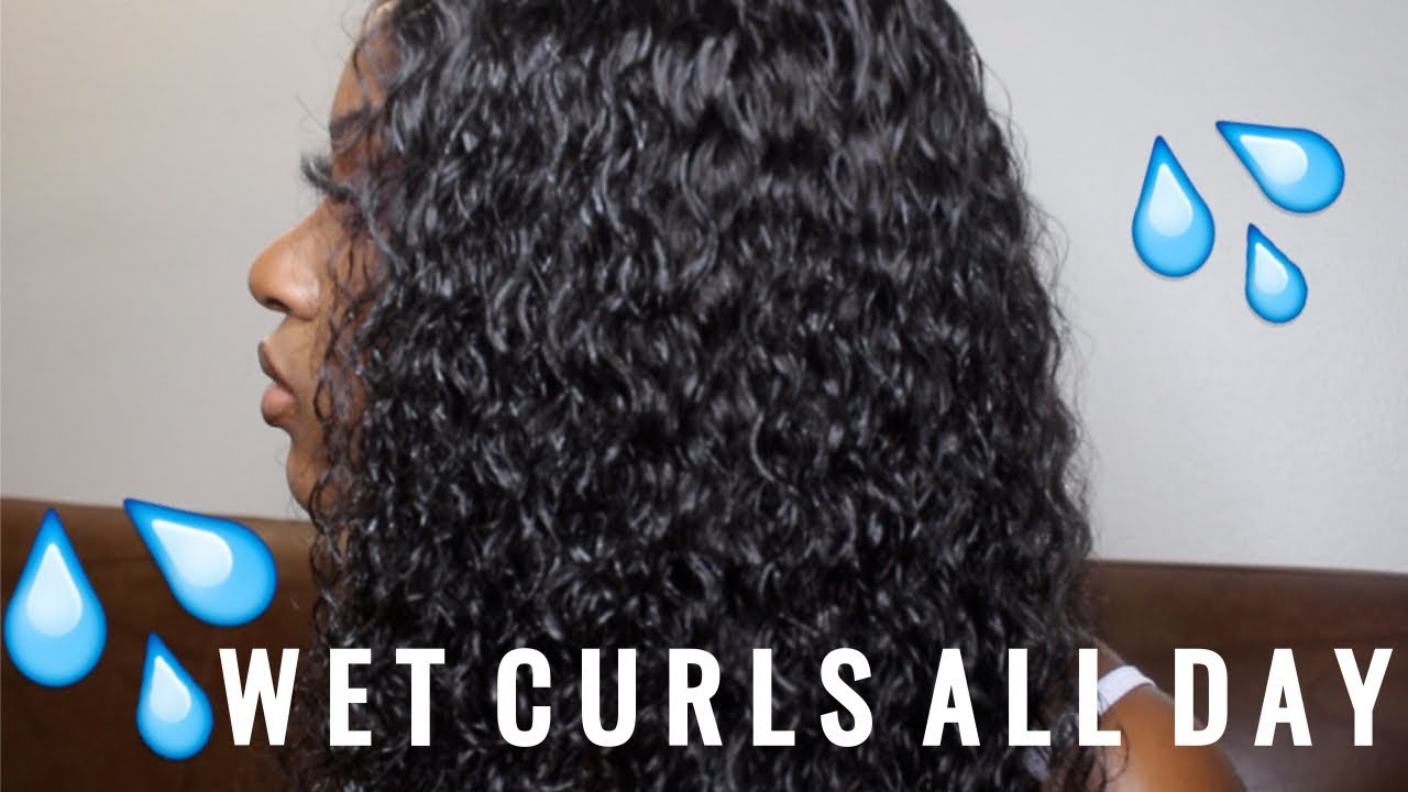 HOW TO GET WET LOOKING HAIR Curly Hair Routine ft. Aliannabelle