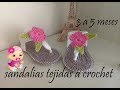 sandalias tejidas a crochet para bebe