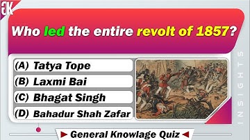 1857 Revolt | Quiz On 1857 Revolt | History Quiz | IMP GK Q & A