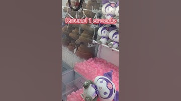 Claw machine double tap win. #round1arcade #plushie #clawmachinewins