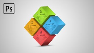 How to Design Infographics Cube in Photoshop CC