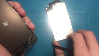 картинка: iPhone 5S ЗАМЕНА ДИСПЛЕЯ / РАЗБОРКА / ЗАМЕНА СТЕКЛА / display replacement / disassembly