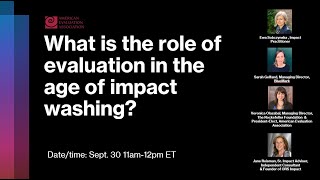 2021 AEA SIM TIG Webinar Meeting the Moment: Role of evaluation in the age of impact washing?