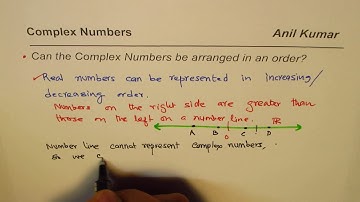 Can a Complex Number be arranged in an Order