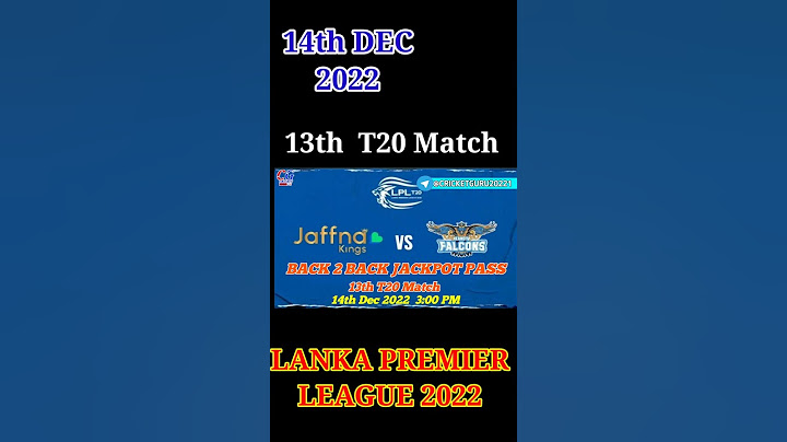 Jaffna Kings vs Kandy Falcons | 13th T20 Match | 14th Dec 2022 | #LPL2022 #Shorts #jackpotmatch