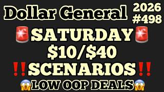 2026#498🚨Dollar General Couponing🚨SATURDAY $10/$40 SCENARIOS‼️LOW OOP DEALS‼️MUST WATCH👀👀