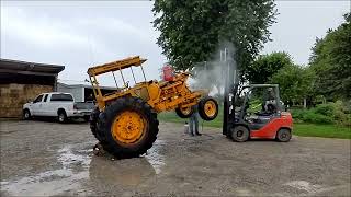 Minneapolis Moline G900 gets its first cleaning in 50 years. 