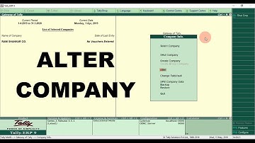 How To Alter Company In Tally | Easy Tutorial Part-7 | ICS Institute