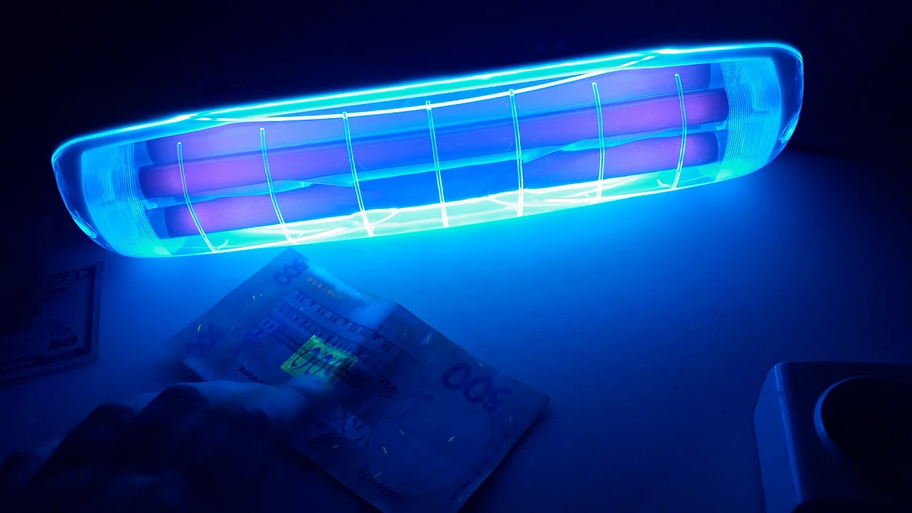Ультрафиолетовый светильник двойной - YouTube