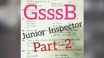 Gsssb Junior inspector old examination paper part-2