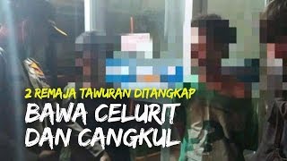 Dua Remaja Gagal Tawuran Ditangkap Warga Ciputat lantaran Bawa Celurit dan Cangkul