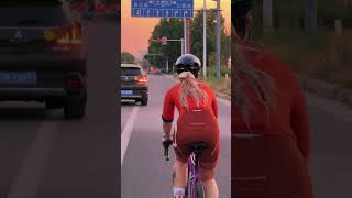 Don t be defined you are inherently perfect#Ride a bike to chase the sunset#Female rider#R