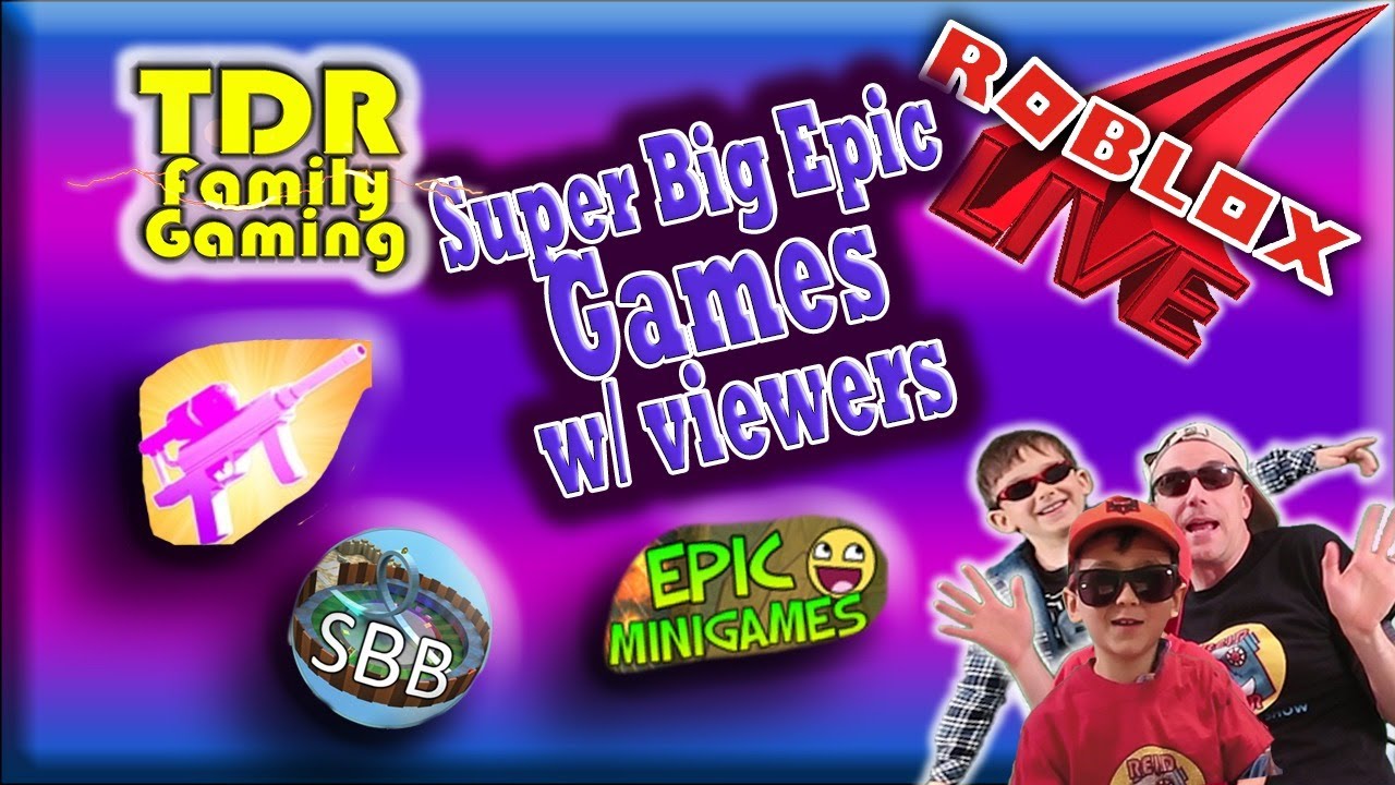 Super Big Epic Games W Viewers Epic Minigames Bigpaintball Sbb Roblox Stream Youtube - super mini games roblox