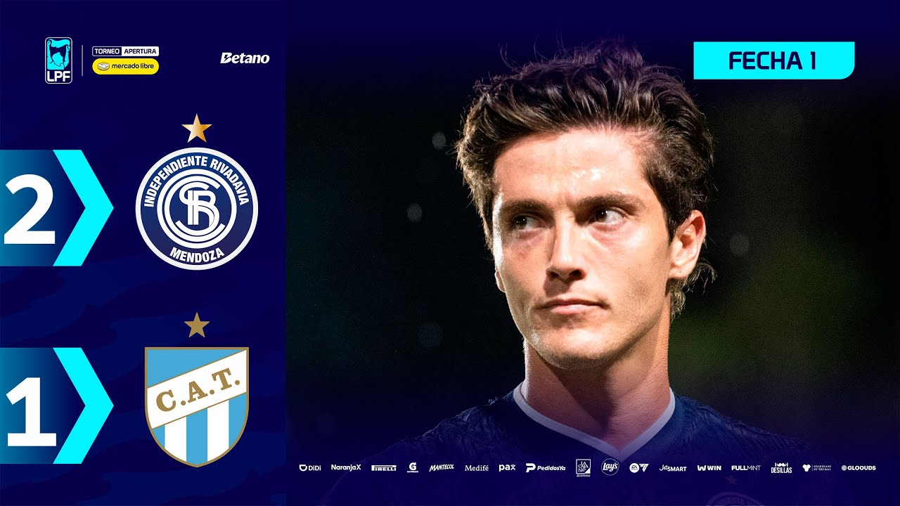 INDEPENDIENTE RIVADAVIA 2 - 1 ATLÉTICO TUCUMÁN | Resumen del partido | #TorneoMercadoLibre 2026 🏆