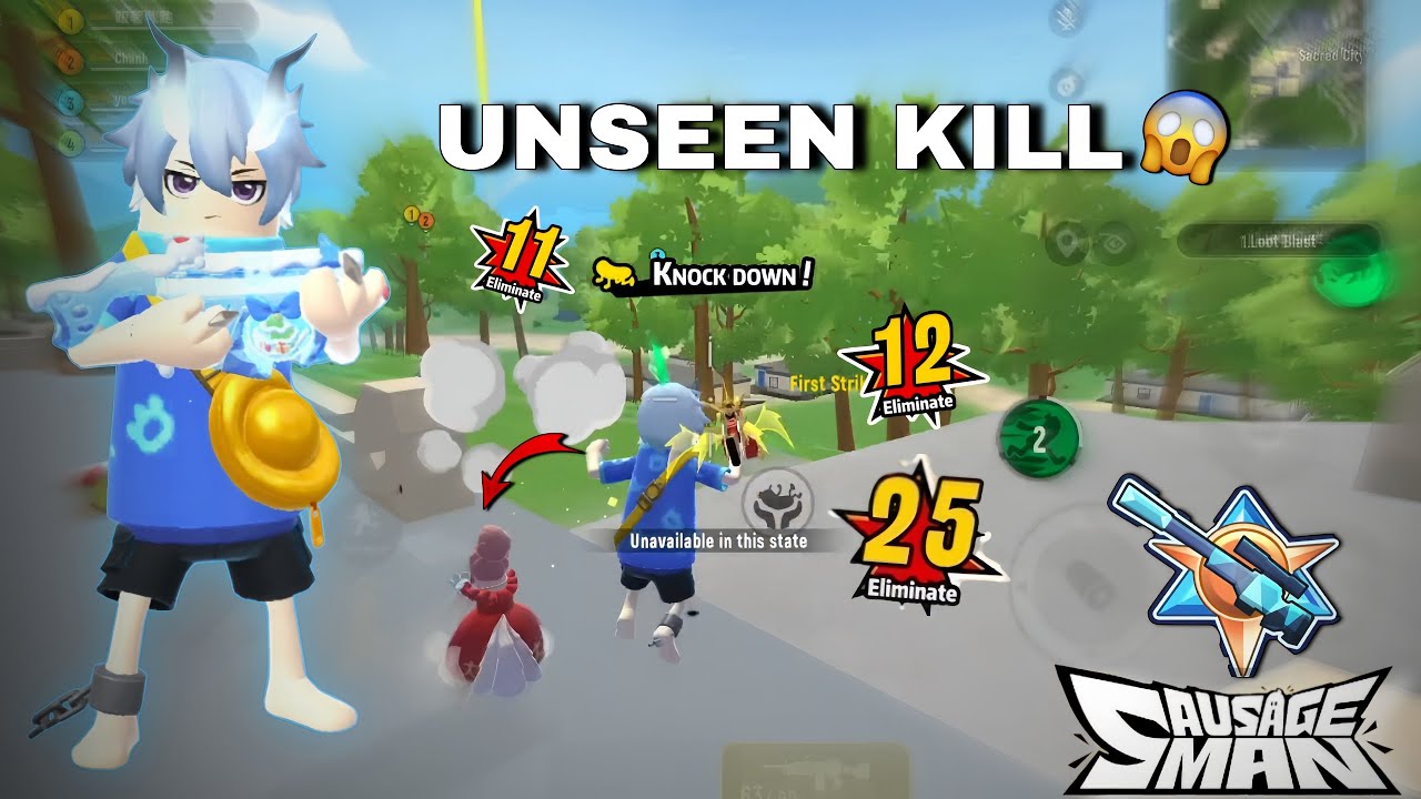 Unseen Kill 🔥 | SS21 | Sausage Man Game Play | Quadmode Top Global | Legendary Rank | Kaizo 