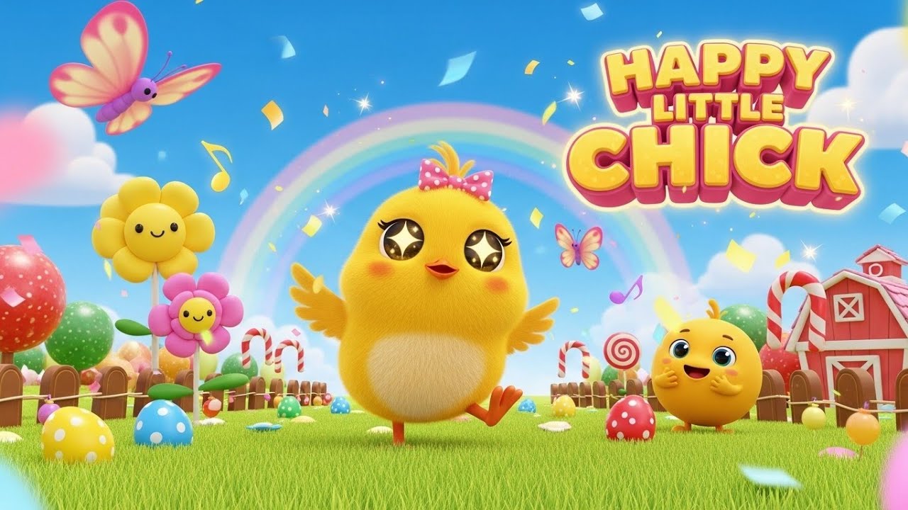 Happy Little Chick | Fluffy Farm Song for Kids | Cute Animal Nursery Rhyme