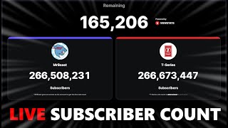 🔴MRBEAST VS T-SERIES LIVE: THE RACE TO THE TOP!🔴