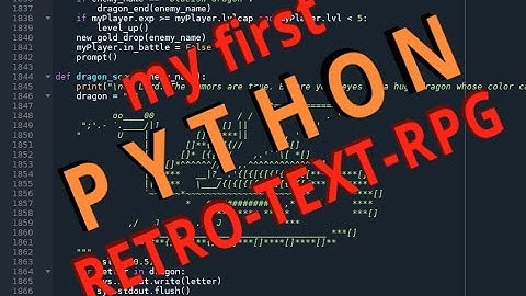 My first Python Retro-Text-RPG: Legend Of The Blue-ish Dragon