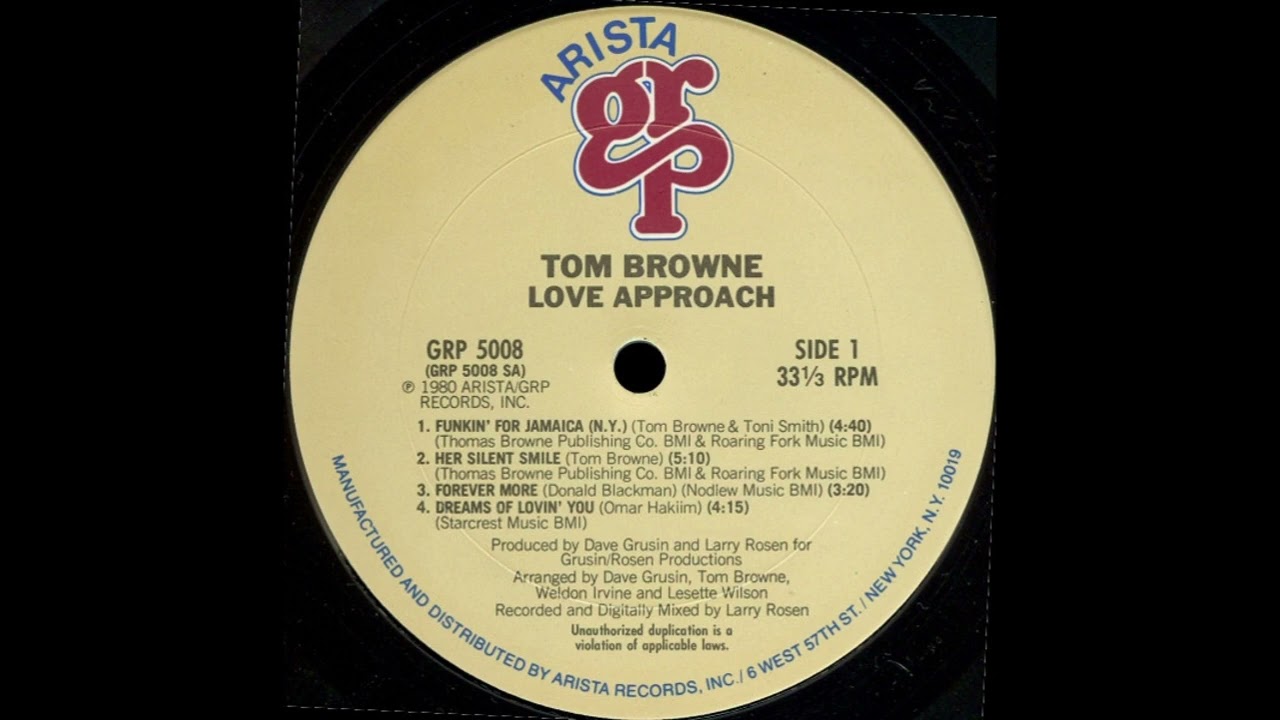 TOM BROWNE - Funkin' for Jamaica - YouTube