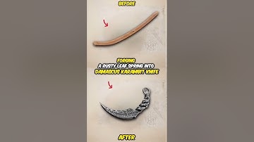Forging a Damascus Karambit Knife from a Rusty Leaf Spring