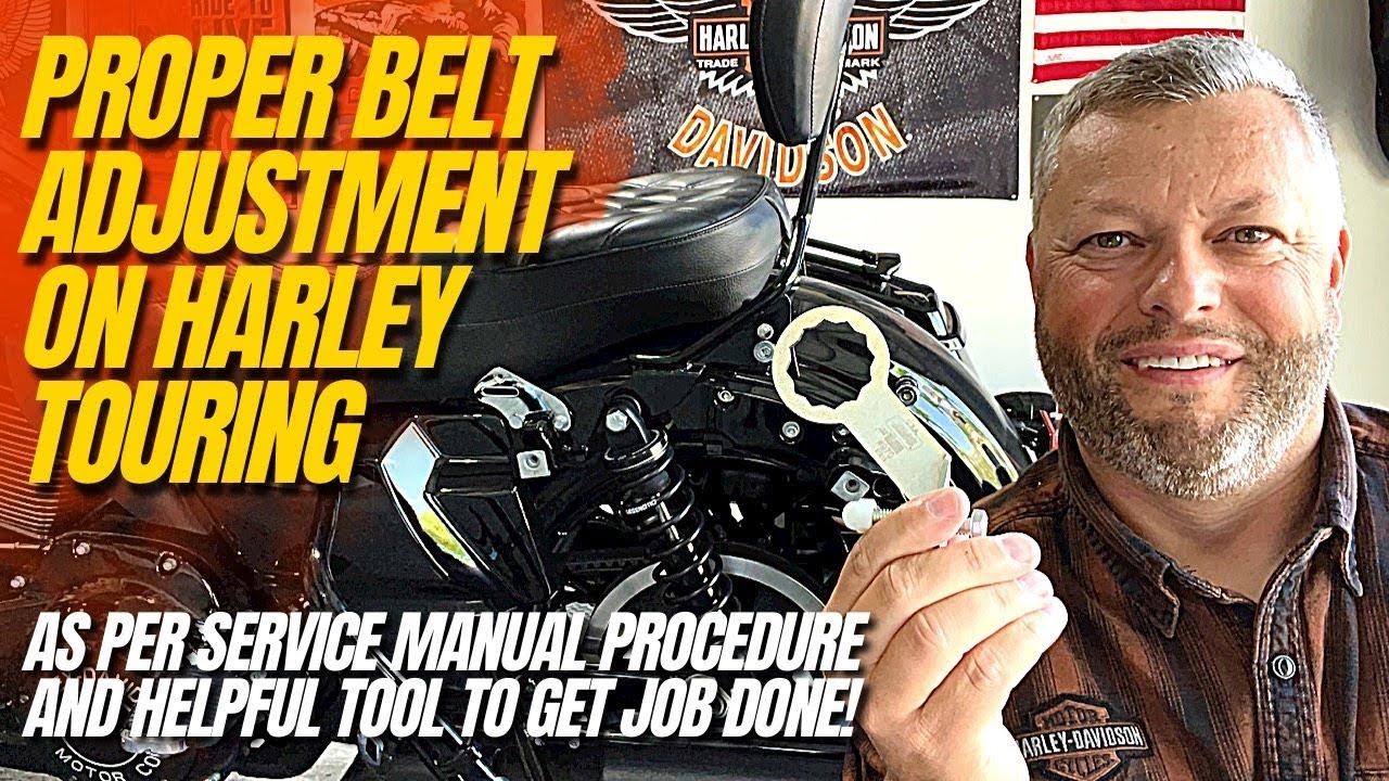 🔥🛠 How To Adjust Belt on Harley Davidson per Factory Service