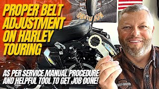 How To Adjust Belt on Harley Davidson per Factory Service Manual - Tutorial