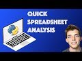 Easy Spreadsheet Data Analysis Methods - Python Pandas Tutorial