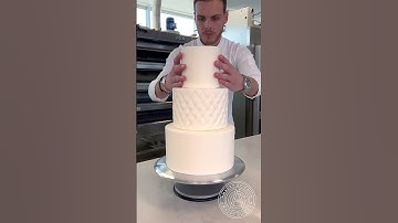 Wedding Cake! 🍰 Simple, yet elegant with a pulled sugar cake topper!