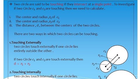Lecture 4: Two Circles touching Internally or Externally in Urdu / Hindi.
