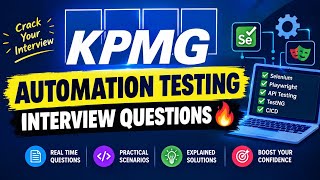 KPMG Test Automation Interview Questions - Link is in Description & Comment Box! #sdet #automation 