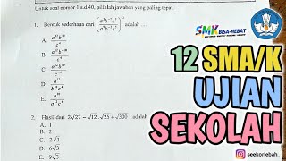(ORIGINAL) GRADE 12 SMK MATHEMATICS SCHOOL EXAM‼️MUST WATCH