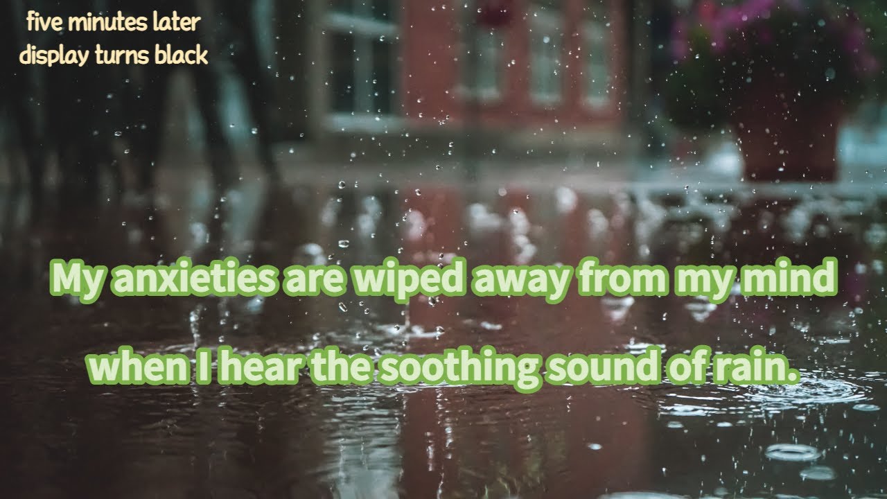 White Noise Sweet Rain (The display goes dark after five minutes.) YouTube