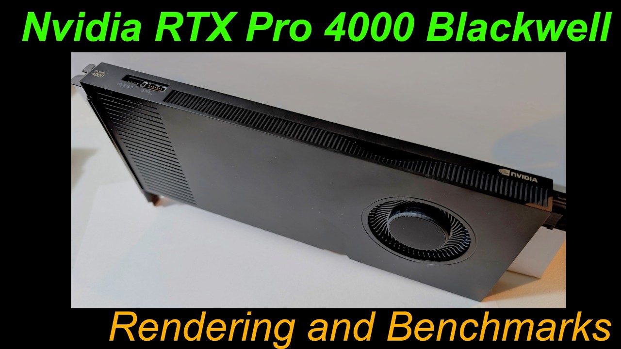 Nvidia RTX Pro 4000 Blackwell Benchmarks in Blender, OpenData, ComboBench, and Cinebench