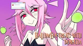 Halloween trick-or-treat candy with a bunny girl