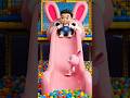 Pink Rabbit Slide & Colorful Ball | Nursery Rhymes & baby songs #shorts #cartoon #babysongs