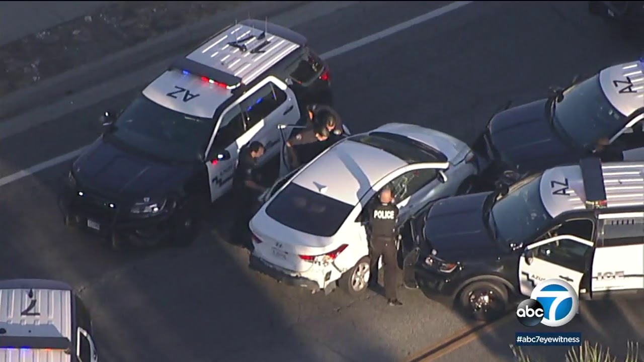 Highspeed chase ends in PIT maneuver by Azusa police I ABC7 YouTube