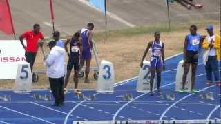 Mason wins Boys U-20 110m hurdles FINAL 2013 JAMAICA CARIFTA TRIALS by SportsXplorer Multimedia